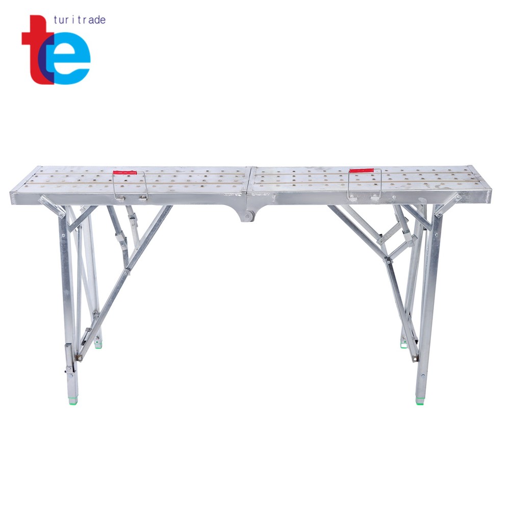 1.6m Adjustable Folding Ladder - Multi-Purpose Scaffold & Work Platform
