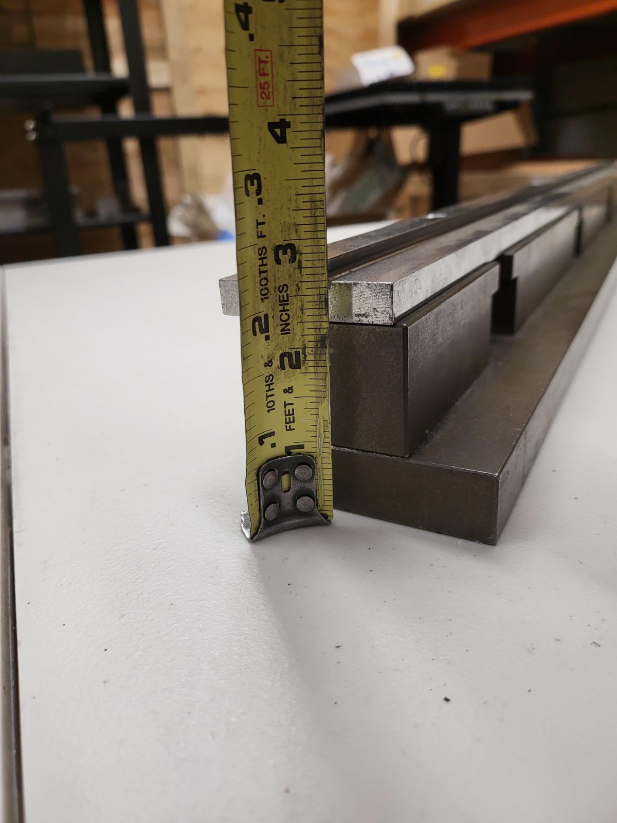 Press Brake 2V Die Holder 2.25" Tall X 2.362" Wide 32.87" Quick Change Die Rail