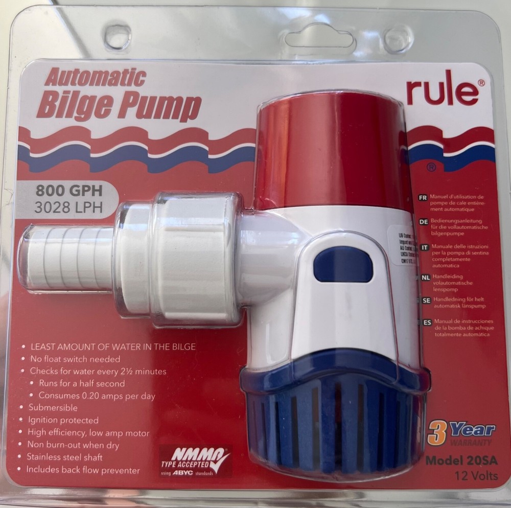 Rule 800 GPH  Automatic Beige Pump  Model 20SA