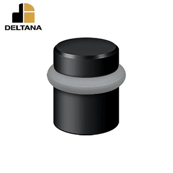 Deltana - Round Universal Floor Bumper 1-1/2" - Solid Brass - Flat Black