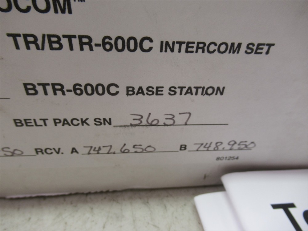 Telex RadioCom BTR-600C Intercom Set 71205-000SP Wireless Intercom Set