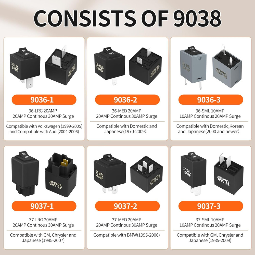 9038 Relay By-pass Switch, Relay By-pass Switch Kit, Replacement 9036 9037