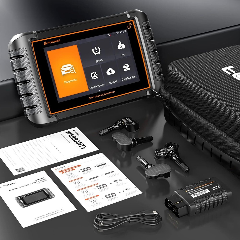 FOXWELL NT809TS OBD2 Scanner Diagnostic Tool TPMS Programming Car Bi-Directional