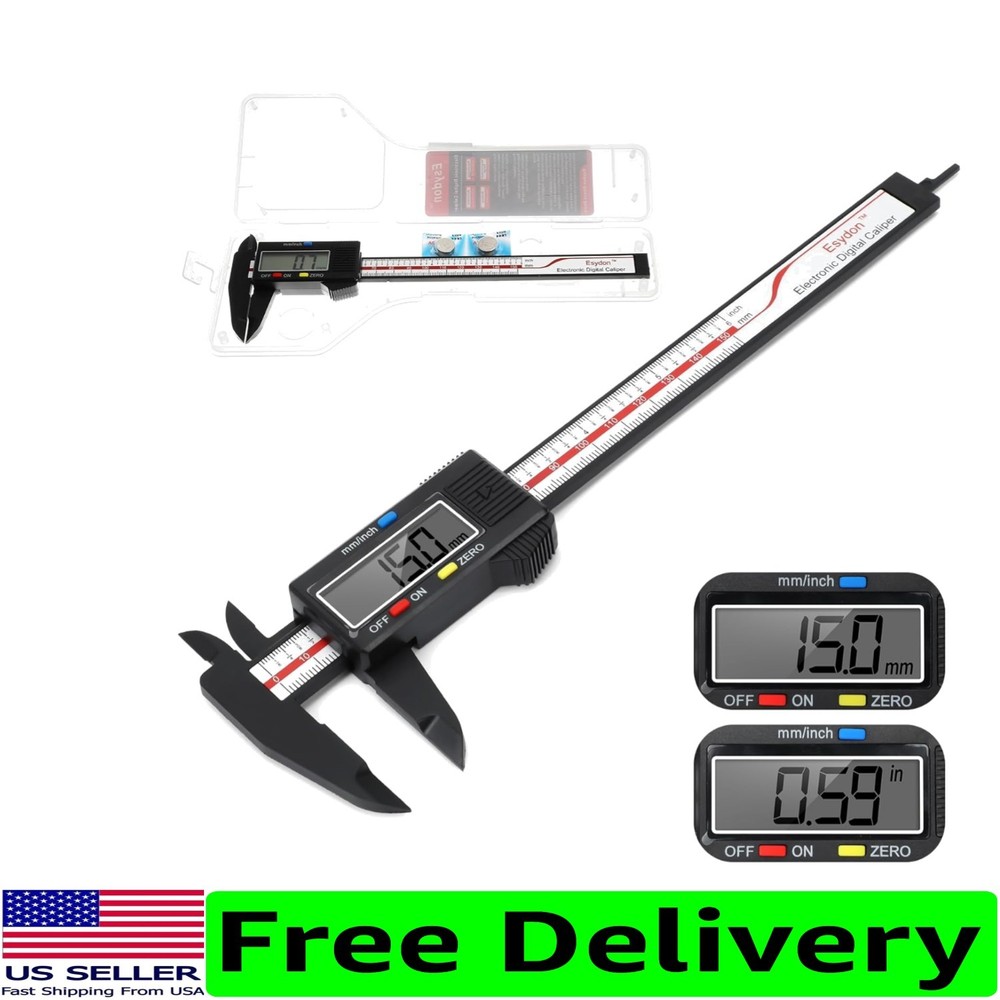 Versatile 6 Inch Digital Caliper - Accurate Measurement Tool for Home Projects