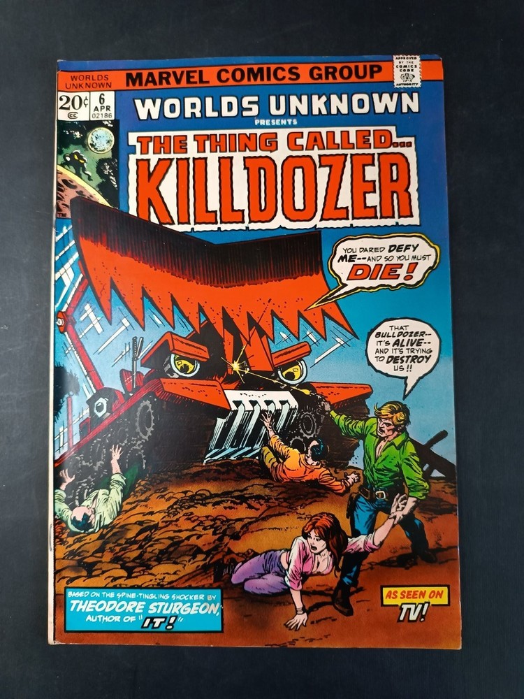WORLDS UNKNOWN THE THING CALLED... KILLDOZER No. 6 MARVEL COMICS GROUP Comic