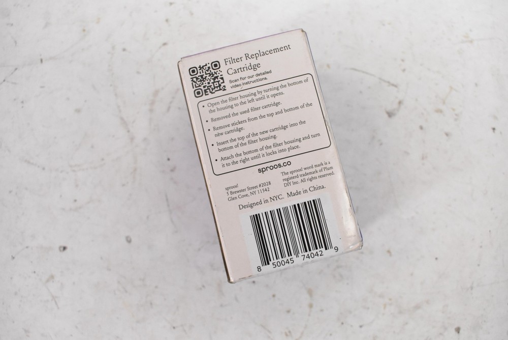 Sproos! Replacement Filter Cartridge Clear Plastic Shower Filter For Handheld