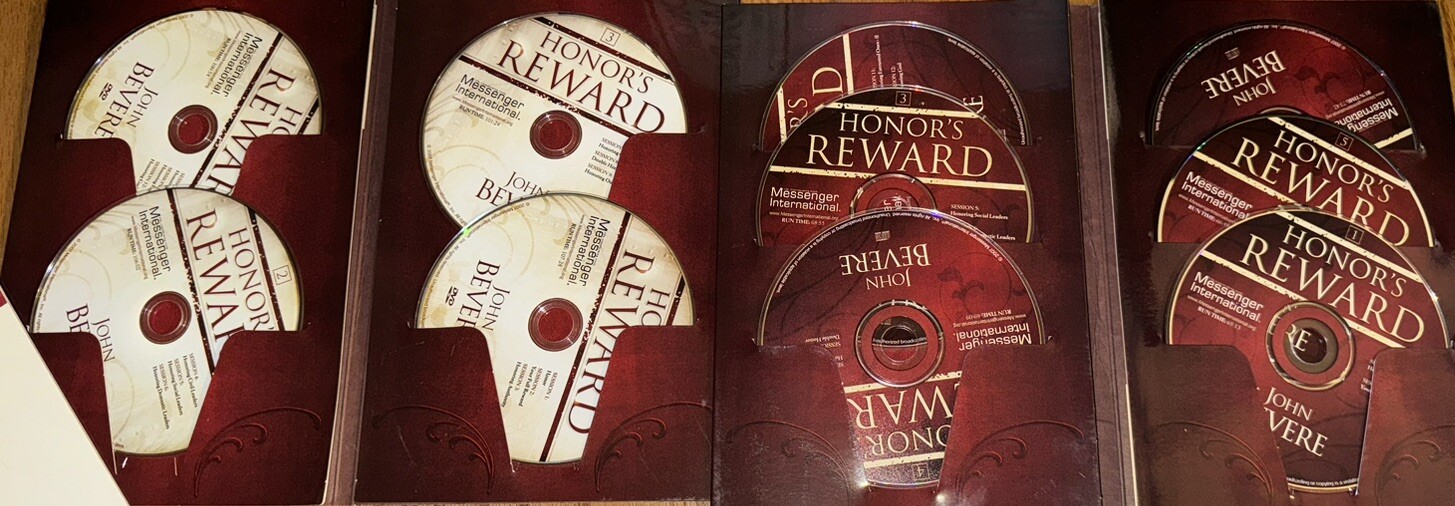 HONOR'S REWARD Book & Work Book & 6 CD Set + 4 DVDs All By JOHN BEVERE
