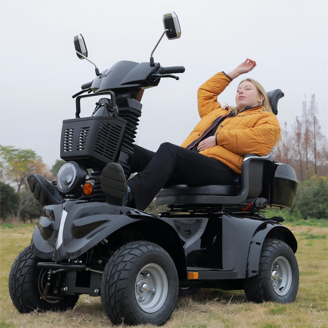 1000W Four Wheel Mobility Scooter 60V 20AH 15mph 31 Miles for Adult Senior 500lb