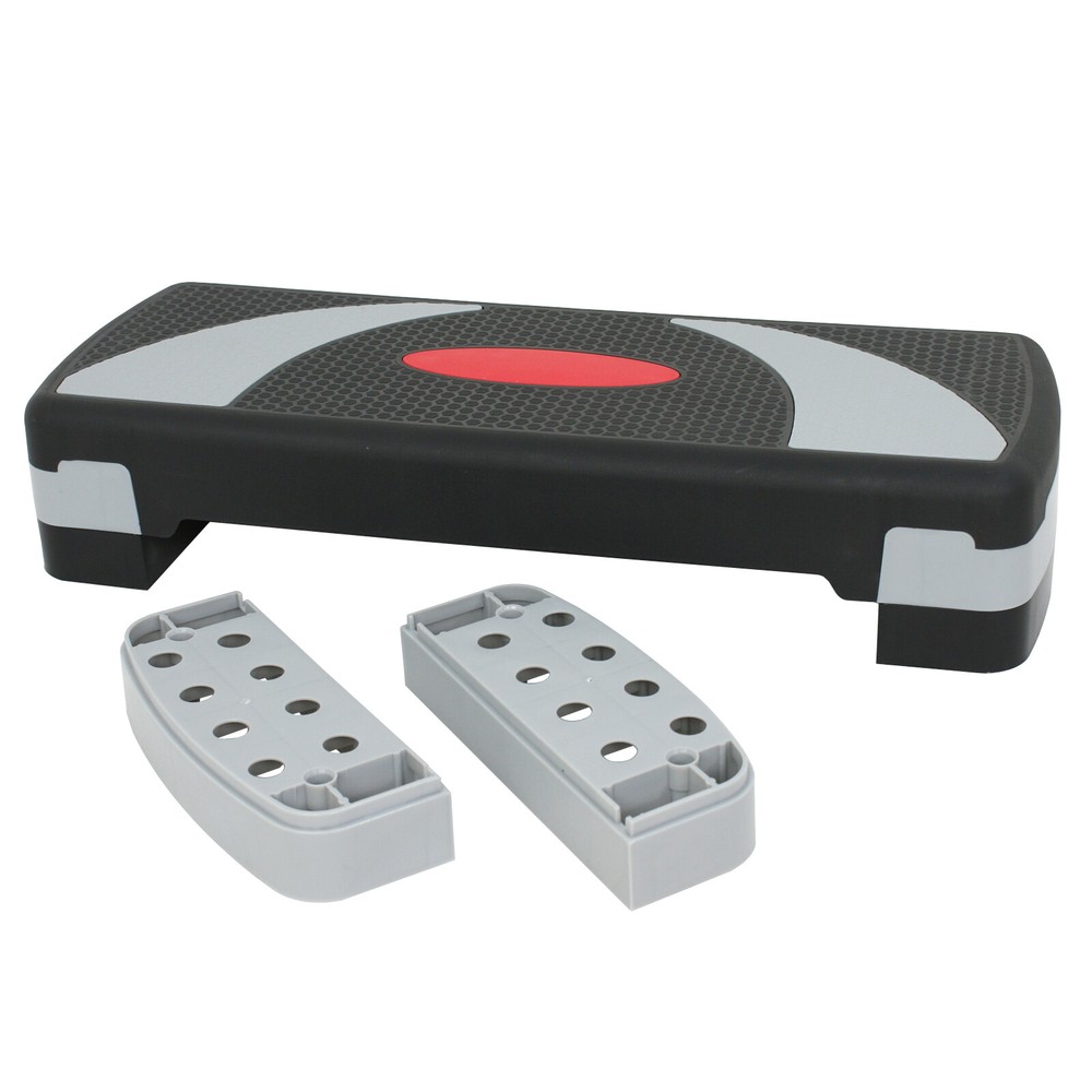 2PCS 30" Aerobic Exercise Step Platform w/4 Risers Adjust Height Workout Stepper