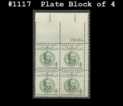 USA5 #1117 MNH PB4 Lajos Kossuth