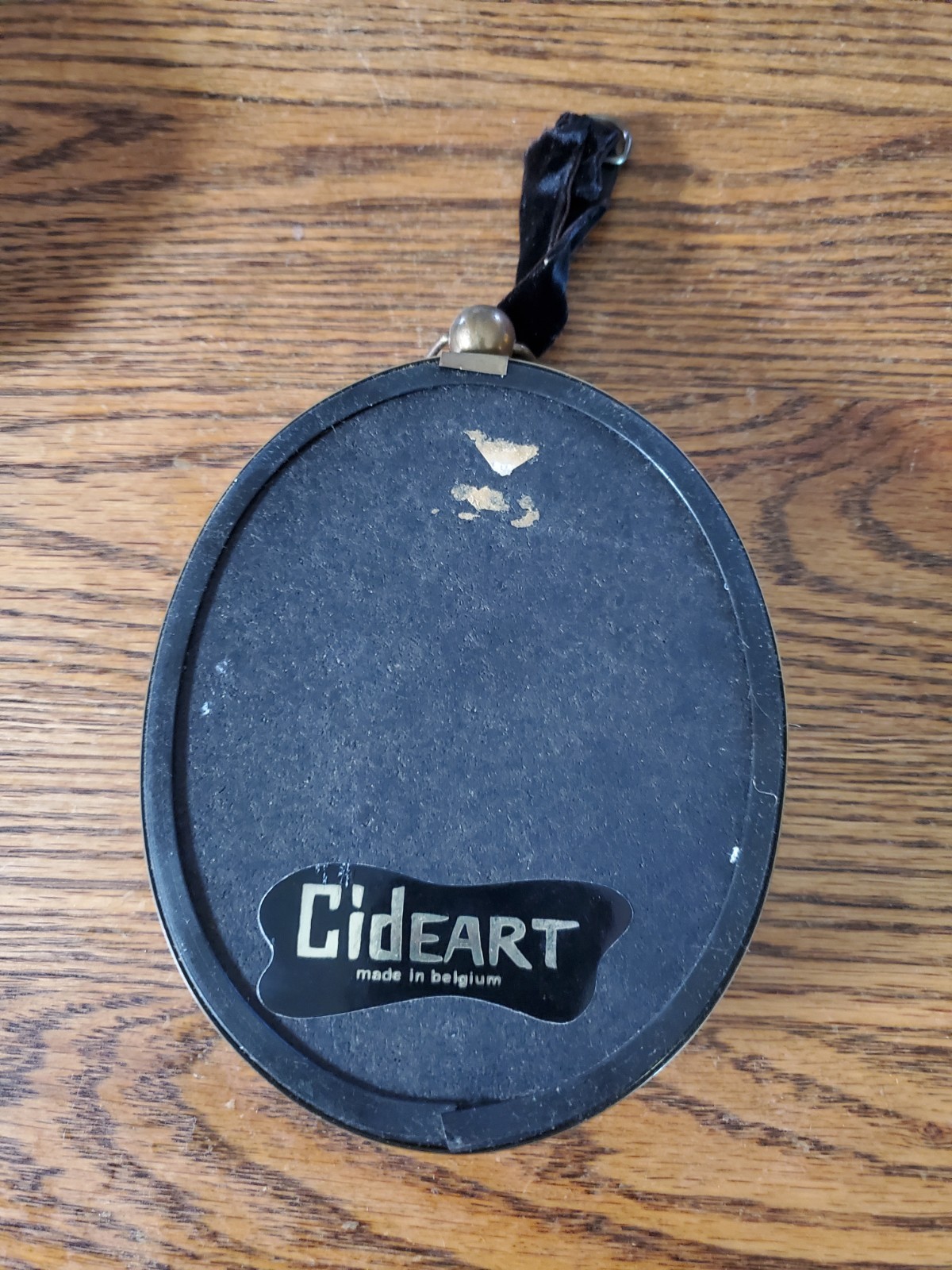 Vintage Cideart Dried Flowers Belgium Convex Glass