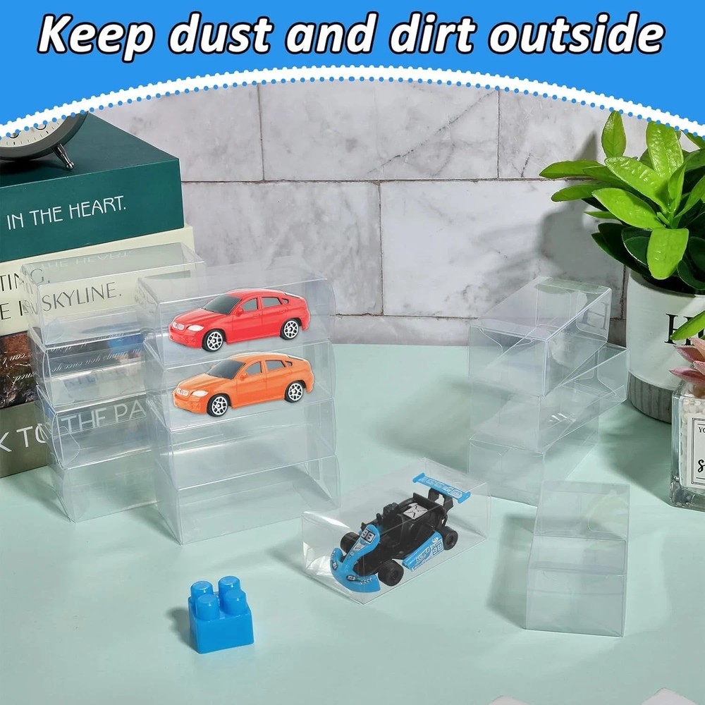120 PCS 1/64 Display Case for Model Car,Clear Case,Storage Clear