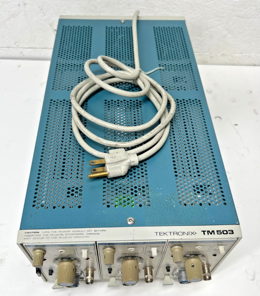 Tektronix TM503 Mainframe with 3 × AM503 Current Probe Amplifier Modules