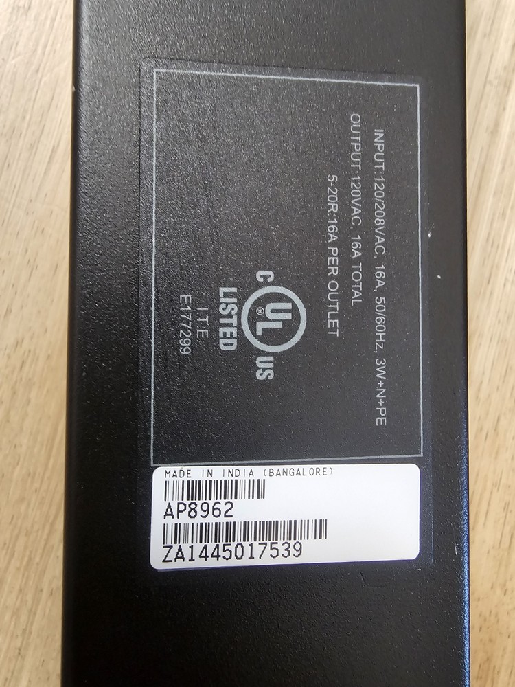 APC 9862 Rack PDU Power Distribution Unit PDU
