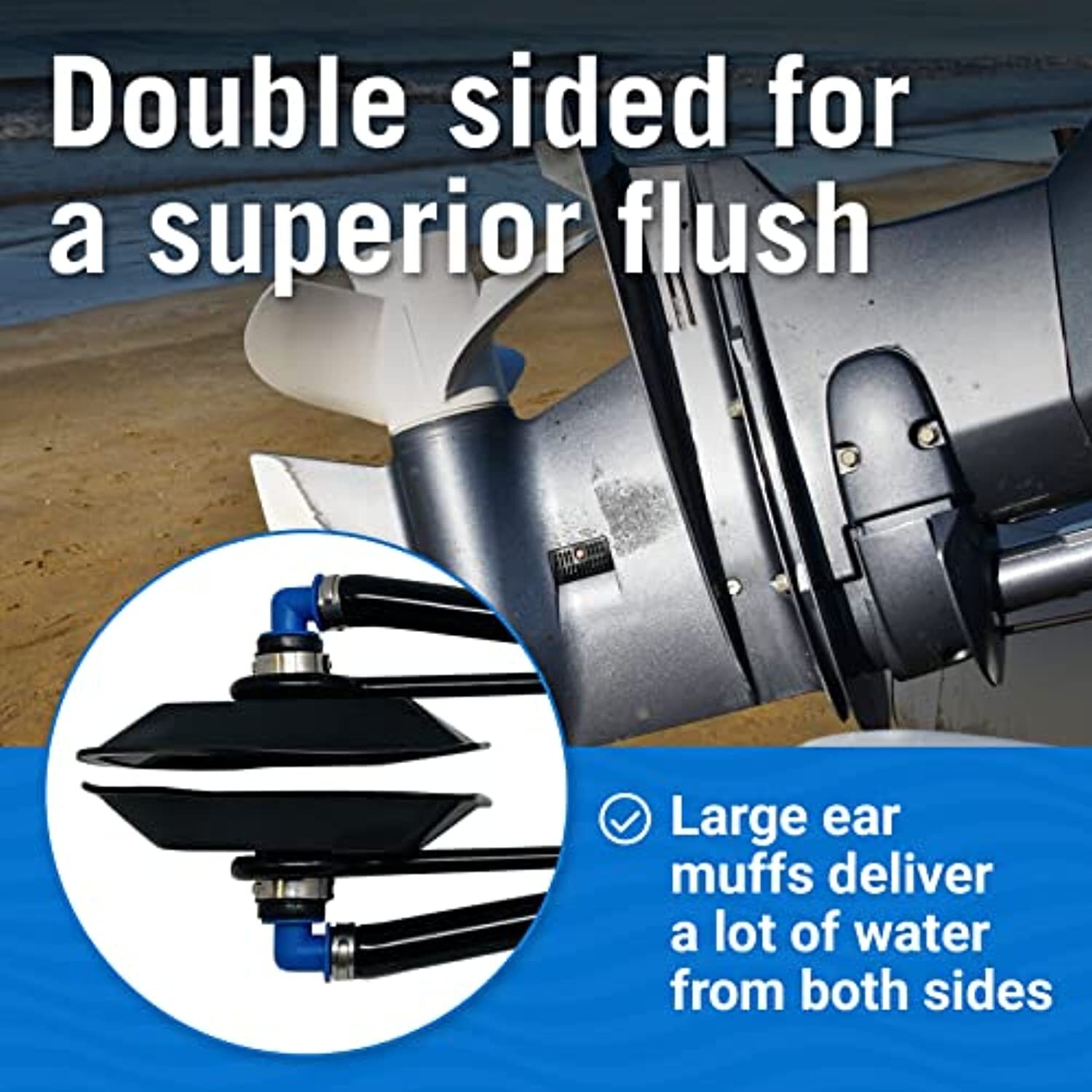 Boat Motor Muffs Outboard Motor Muffs and Inboard I/O Ear Flusher Motor Flush
