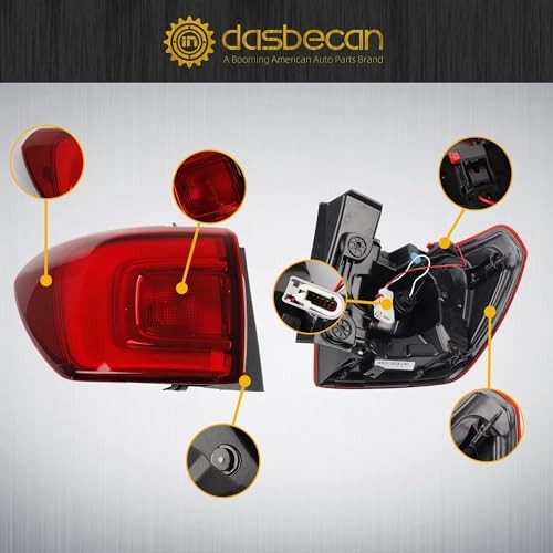Tail Light Assembly Rear Lamp LED Type Brake Light Compatible Left Driver Side