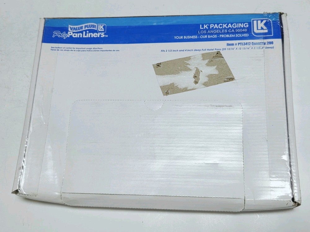 lk packaging poly pan liners ptl3412 200pc