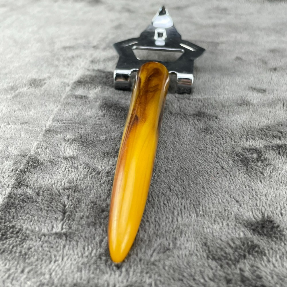 Butterscotch Bakelite Meat Fork and Bottle Opener