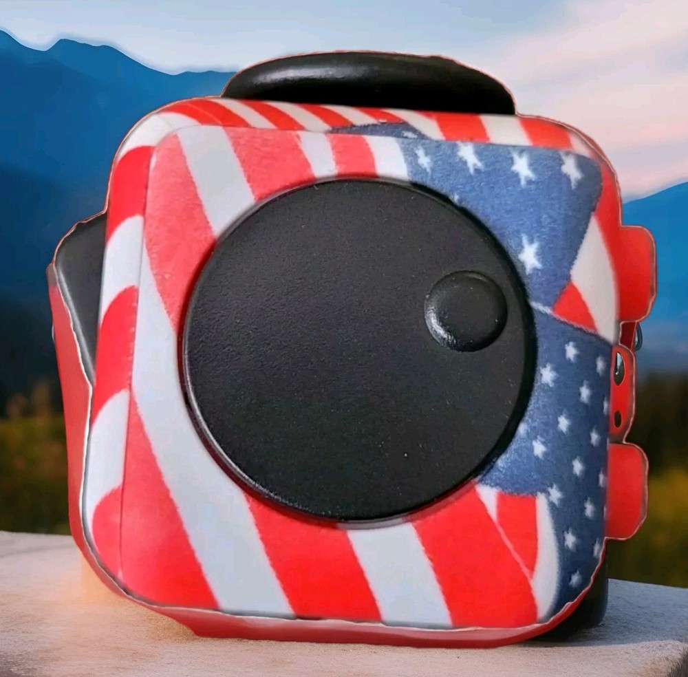 Fidget Cube American Flag Design Black Case