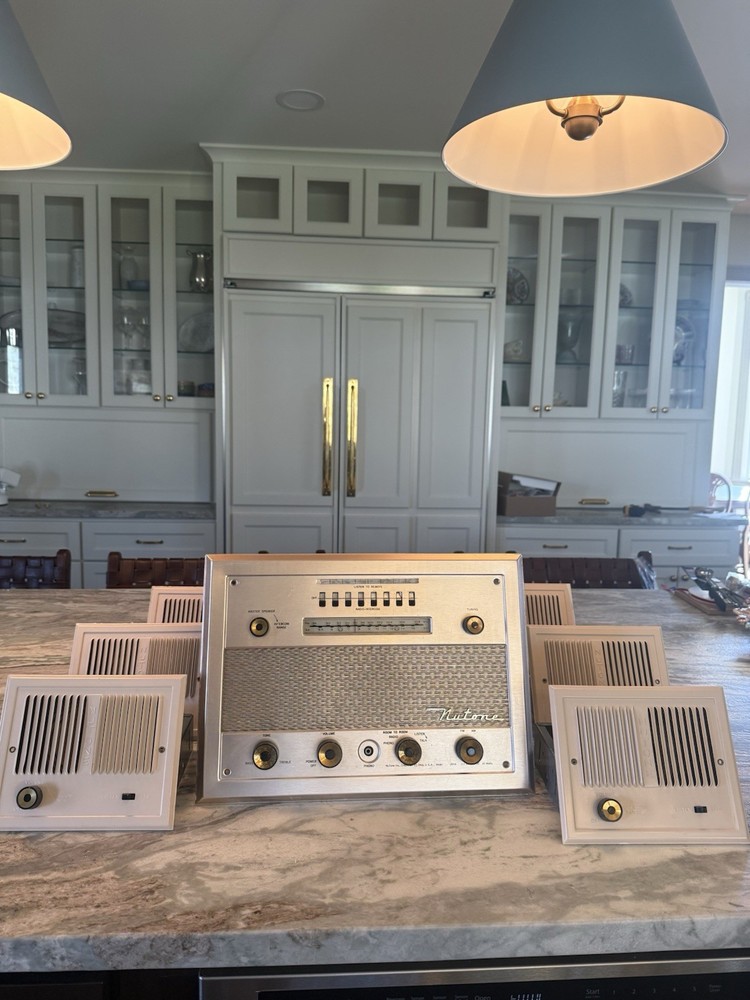 NuTone 2016 Audio Intercom System Radio Phono Input Main Unit & Remote Stations