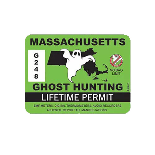 Massachusetts Ghost Hunting Permit Sticker