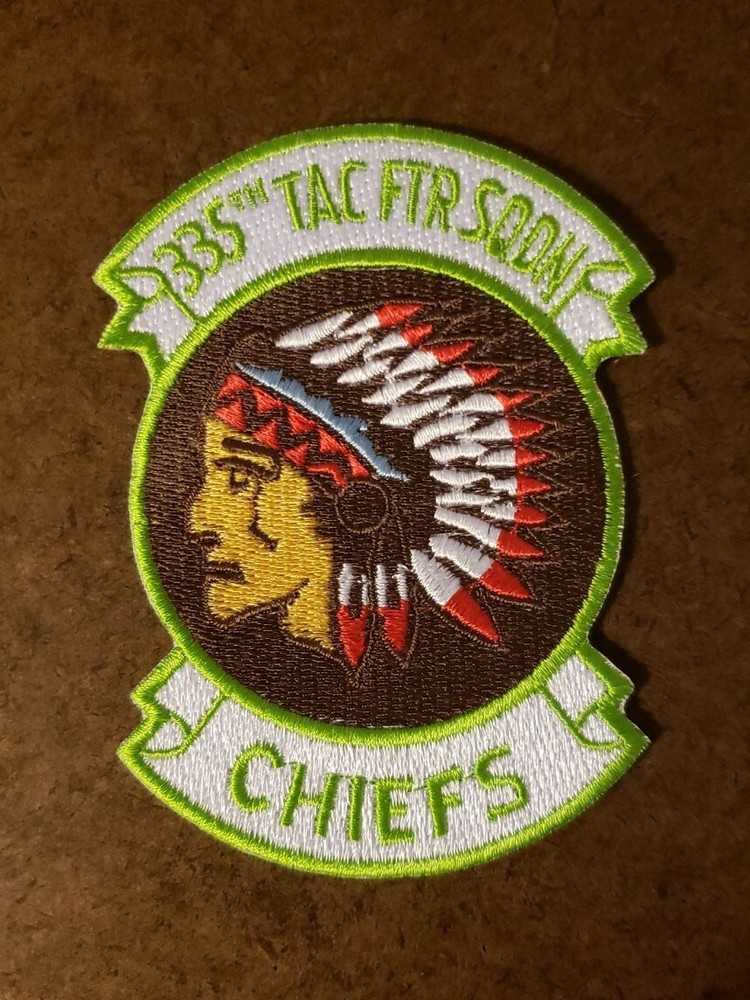Air Force USAF 335th Chiefs Tactical Fighter Squadron Color 4" Patch