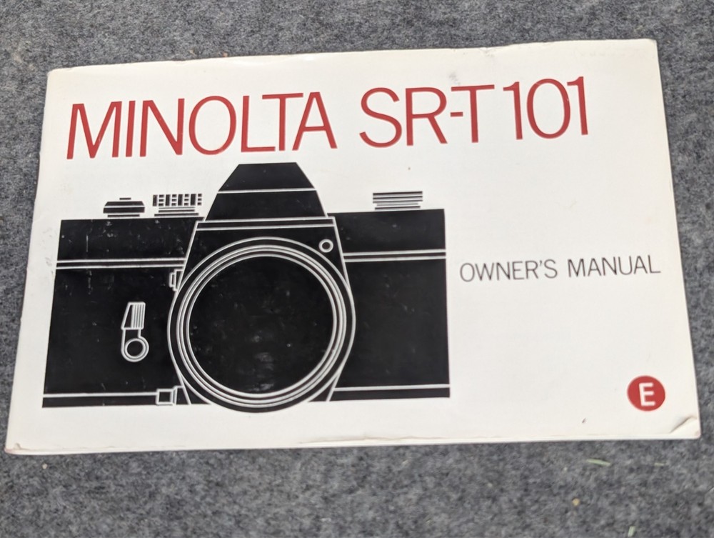 Minolta SR-T101 Camera Manual, Manual Only
