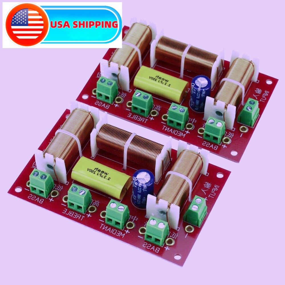 2Pcs 200W Bass Crossover Speakers Audio 4 Ways Filter Frequency Divider