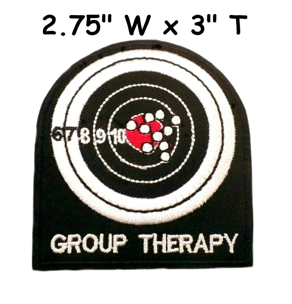 GROUP THERAPY Target Shooting Military Tactical Embroidered Patch iron-on / sewn