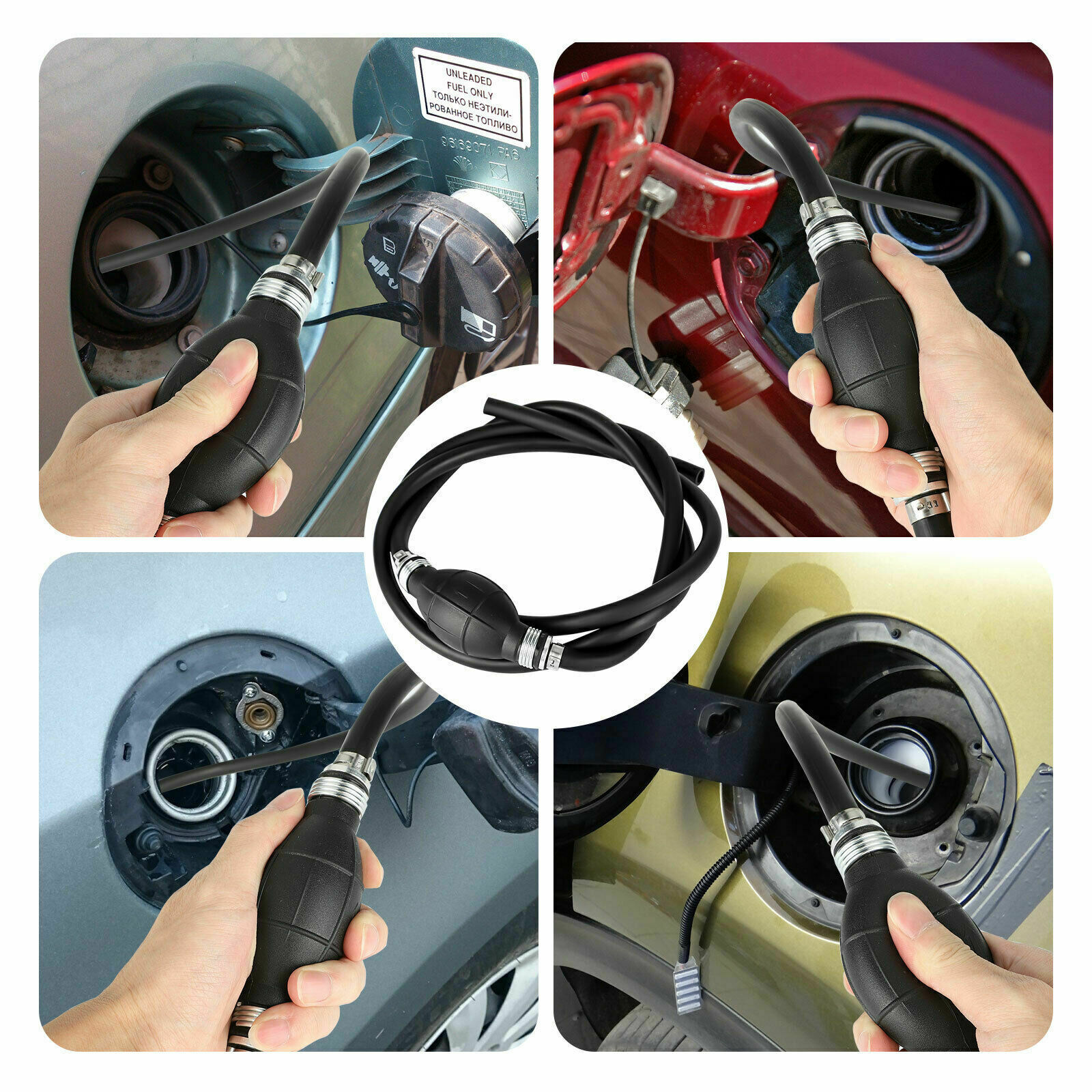 3/8" Marine Outboard Boat Motor Fuel/Gas Hose Line Assembly with Primer Bulb USA