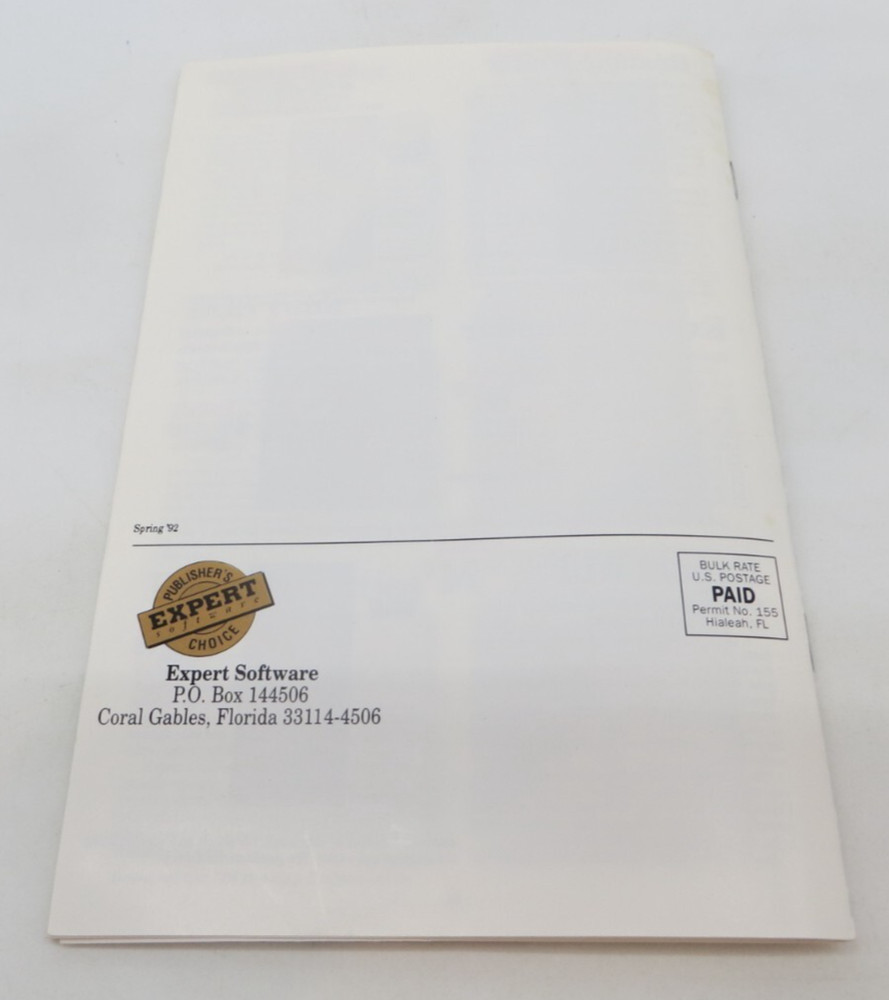 Expert Software Spring 1992 Catalog vintage computer reference