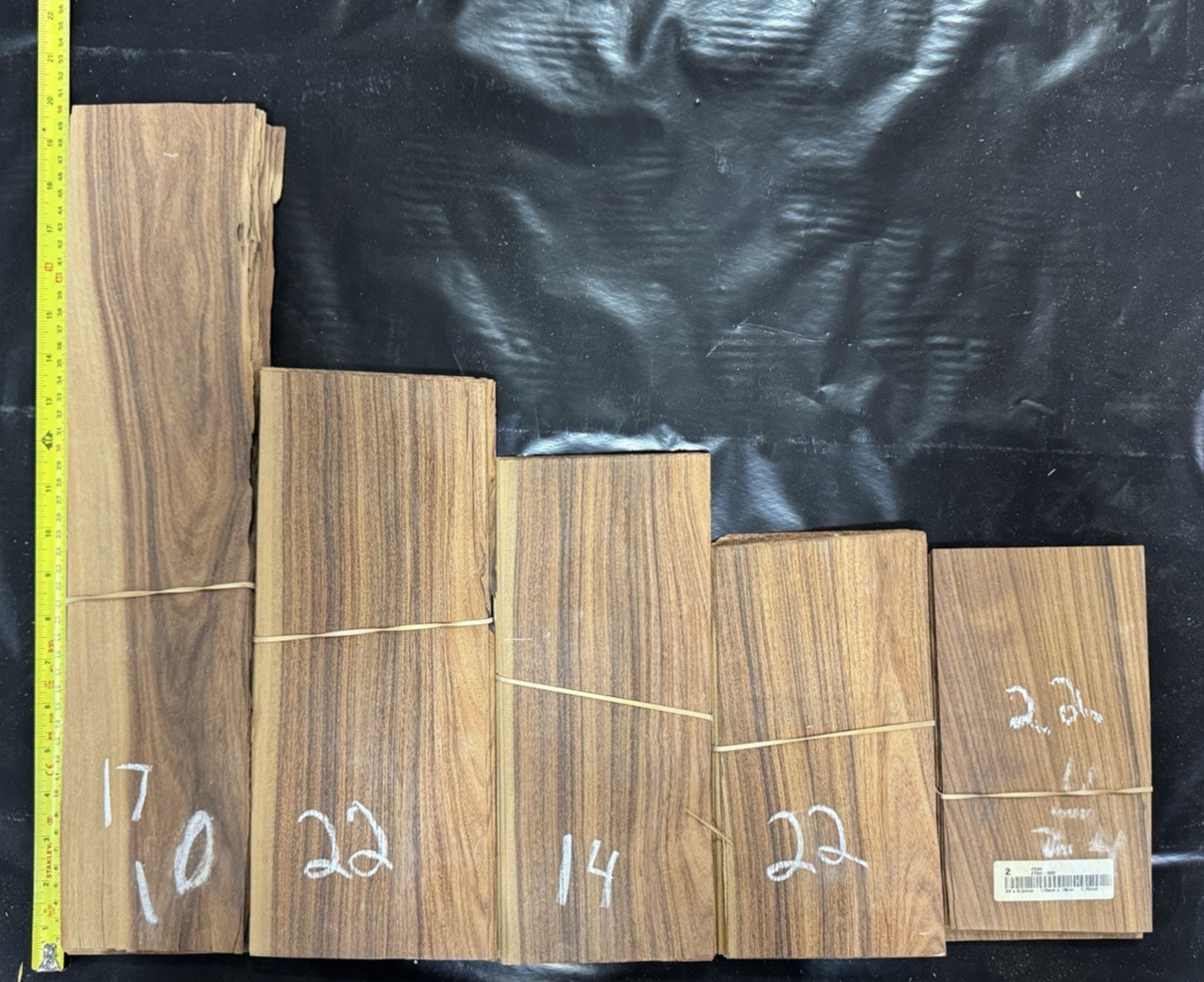 Santos Rosewood Variety Pack Marquetry Crafts Raw Wood Veneer 95 sheets!