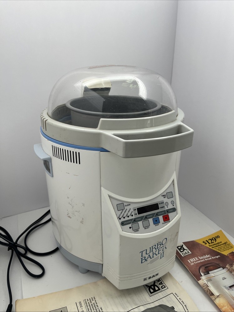 DAK Turbo Baker II FAB-2000 Bread Machine & Dough Maker - Tested & Working