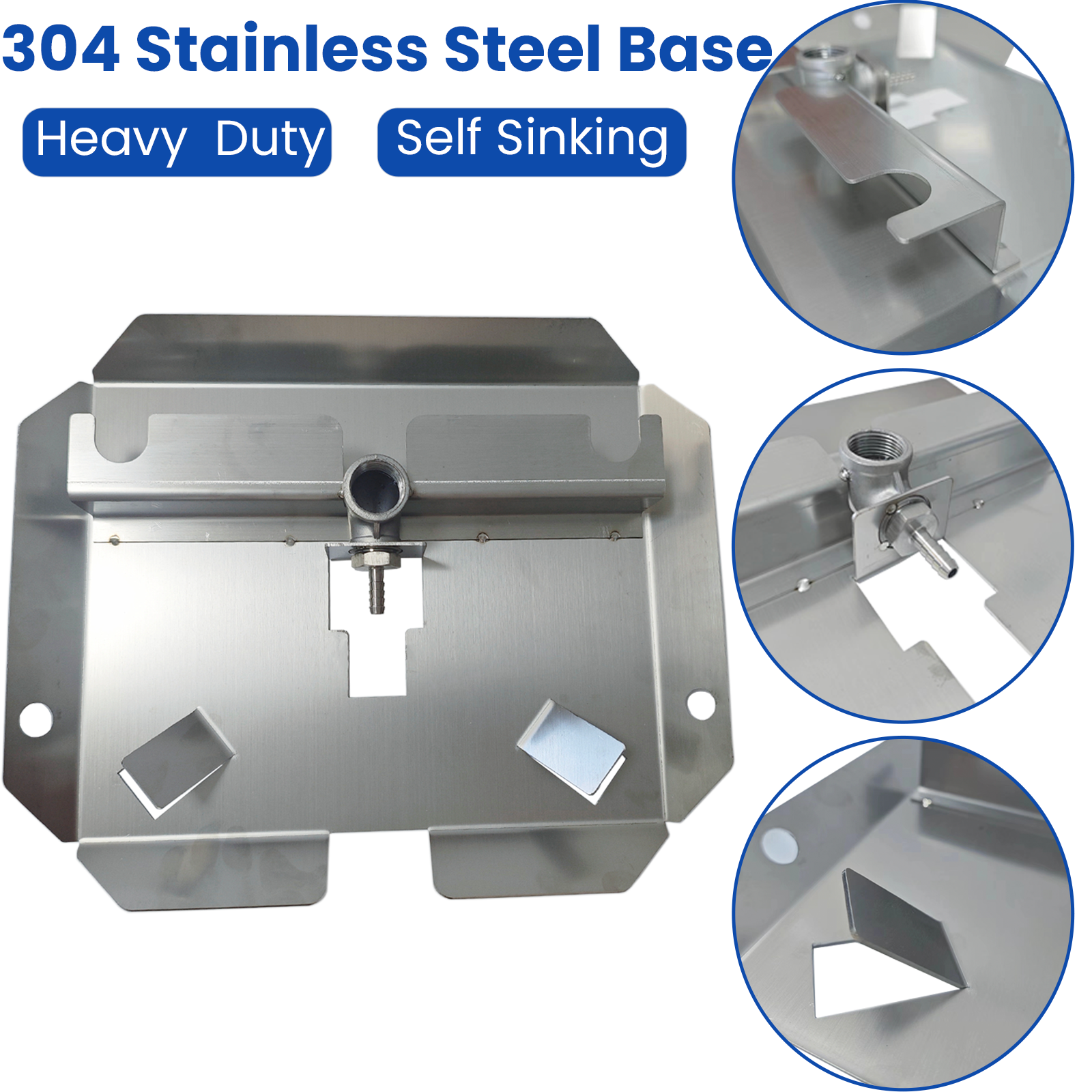 Self Sink Weighted Single 8.5" Air Diffuser for Pond & Lake Aeration Subsurface