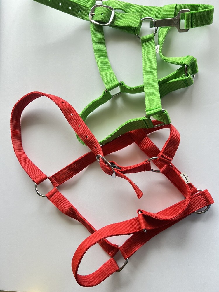 2 Nylon Full Size Horse Halters
