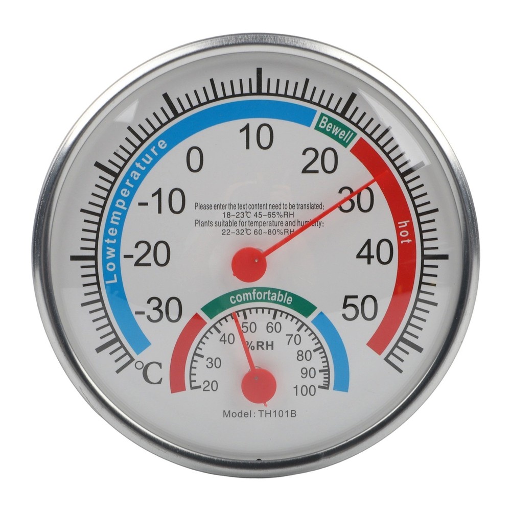 Thermo-hygrometer Weather White 1pcs ABS Analogue Control Inside Humidity