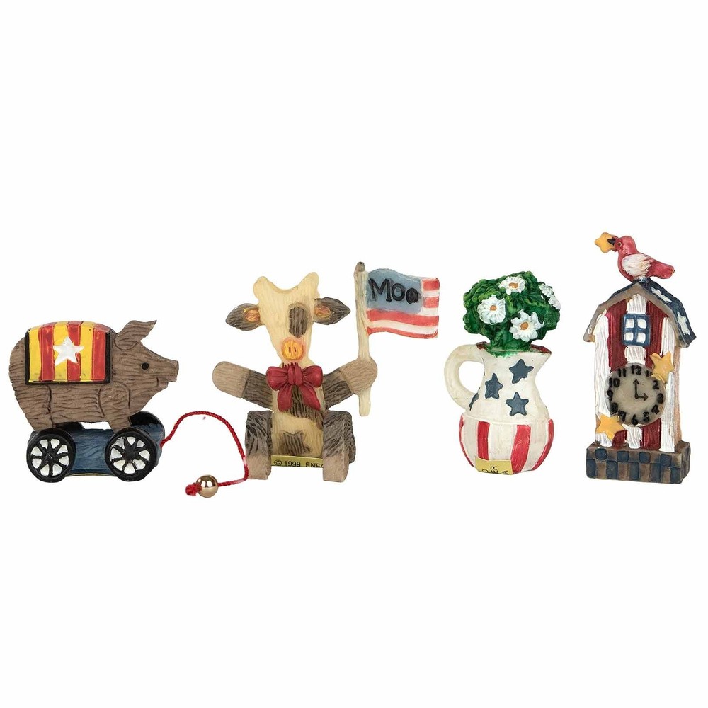 Mary's Moo Moos Ameri-Cow 12pc Mini Figurines Accessory Pack 634700 Patriotic