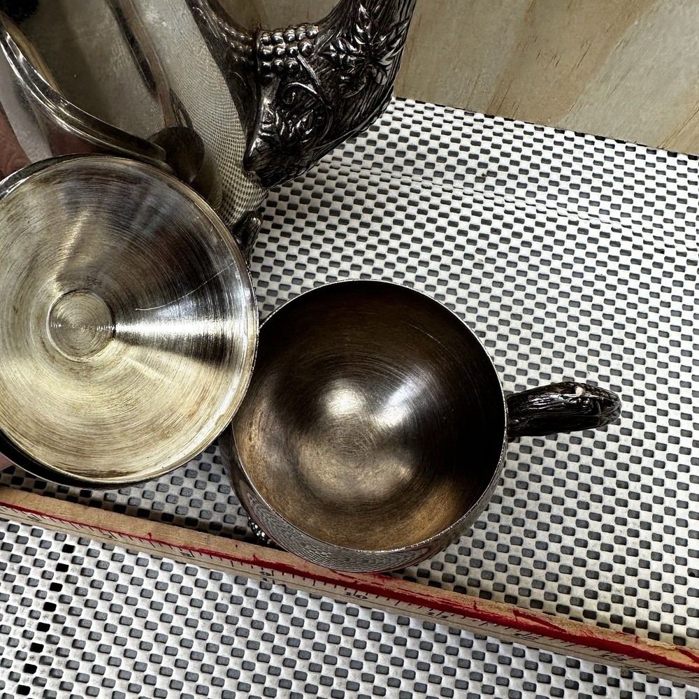 Silver Plated Tea/coffee Set Goth/victorian/dark Decor