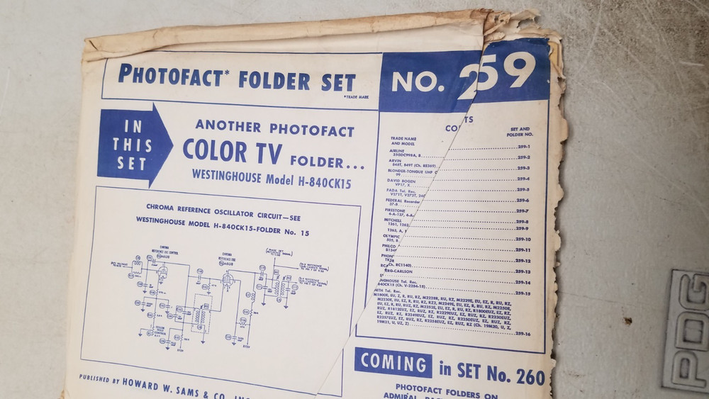 Sams Photo Facts Set 259 12/54 complete set (D)