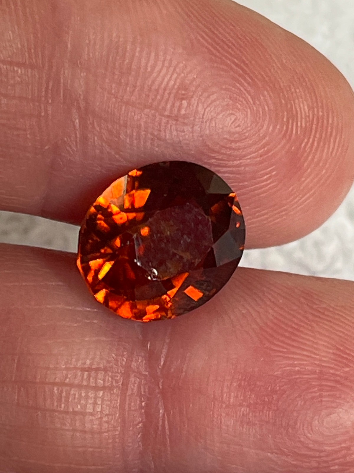 7.45ct Fire Orange Natural Sri Lanka Hessonite Garnet. **SI GRADE** READ