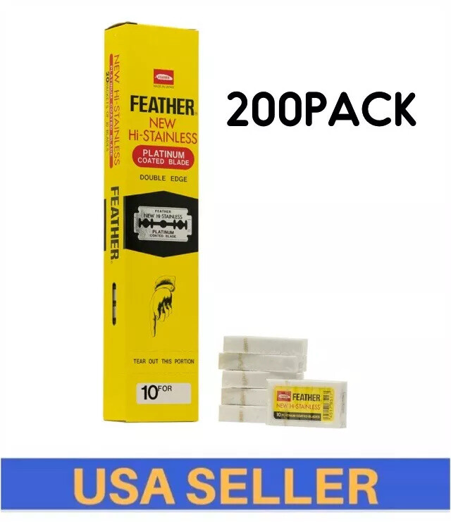 Feather Double Edge Safety Razor Blades 200 Count