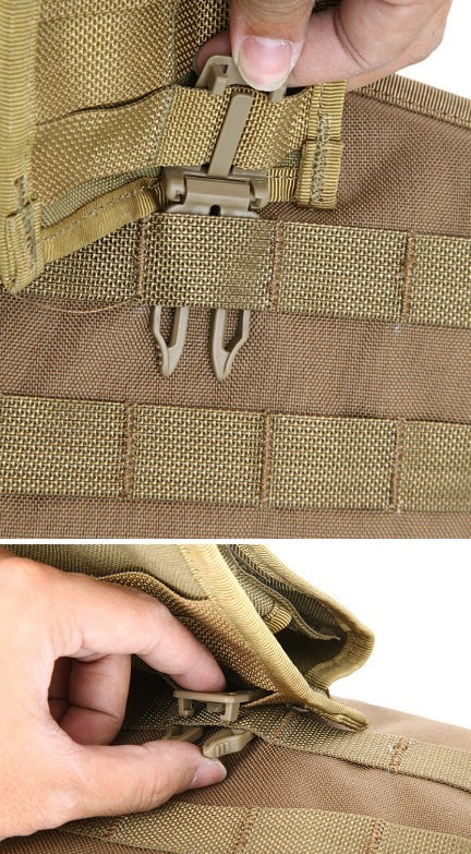 Black Multi Molle Tactical Adjustable Foldable EDC Clip Buckle Connect Lock