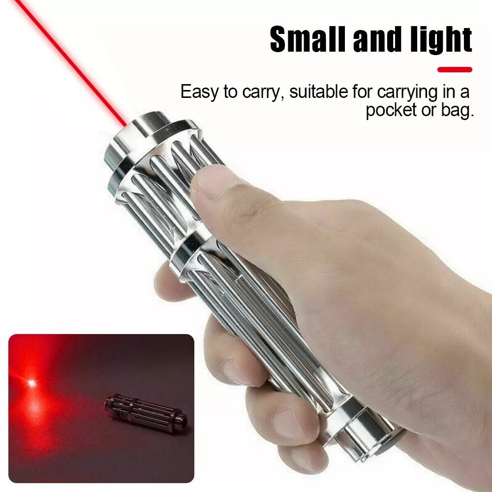 650nm Red Laser Pointer Pen Focus lamp Adjustable Visible Beam Power Dot Light