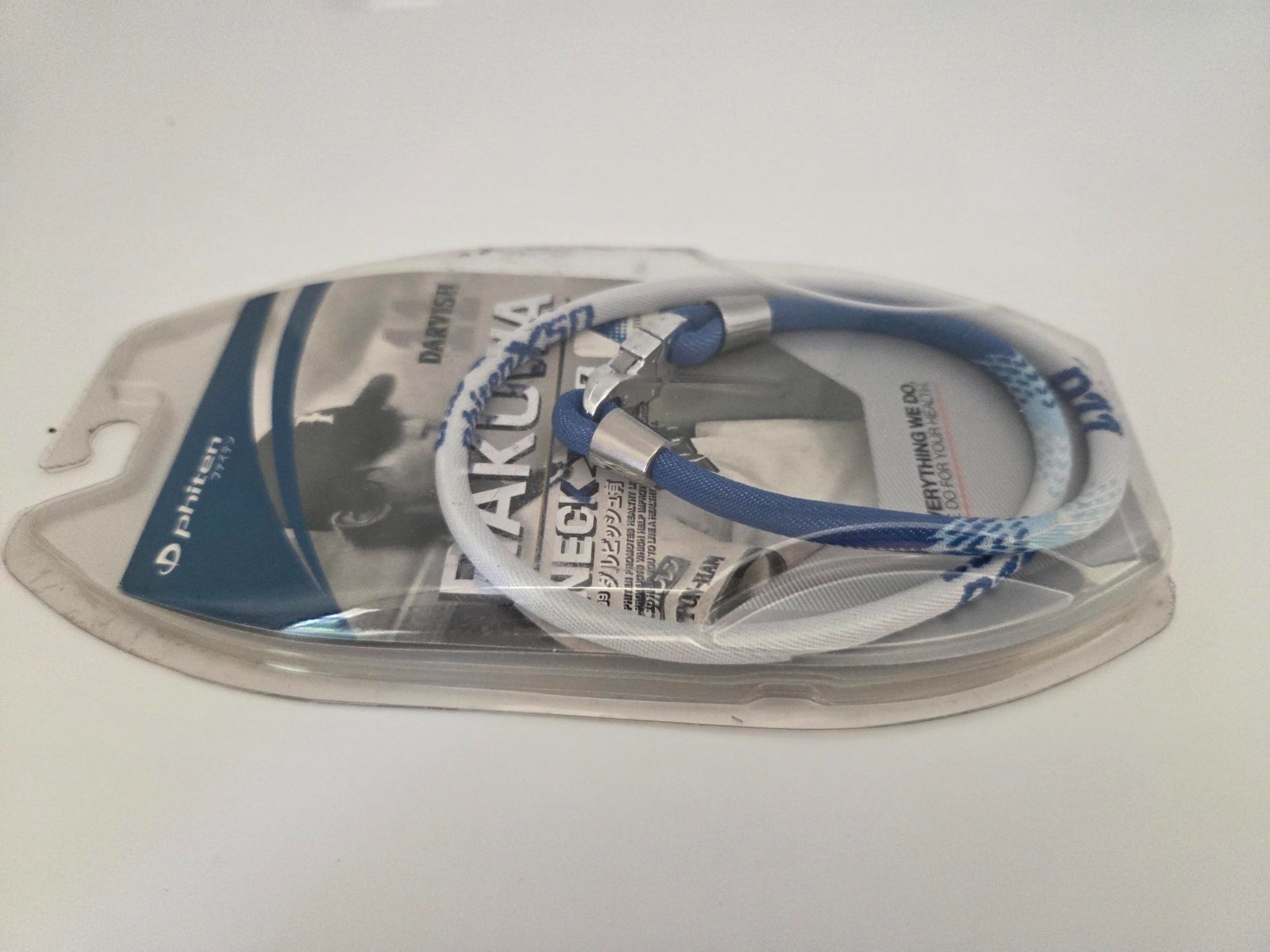 Phiten Rakuwa "Yu Darvish" X50 Titanium Necklace 50cm Blue & White