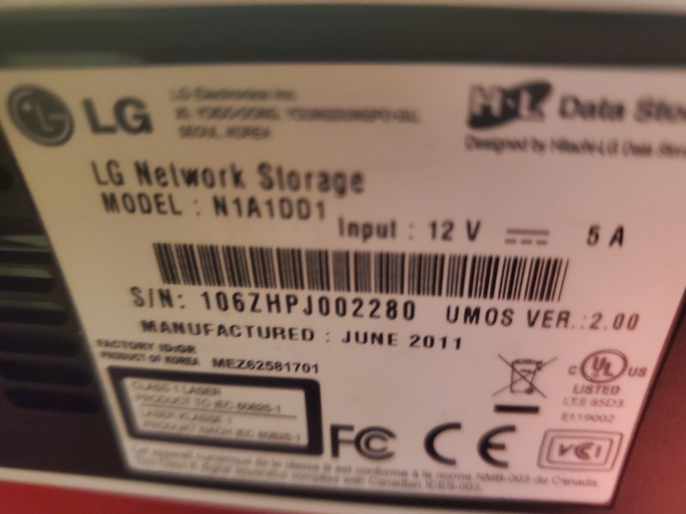 LG NAS N1ADD1 Network Attached Storage