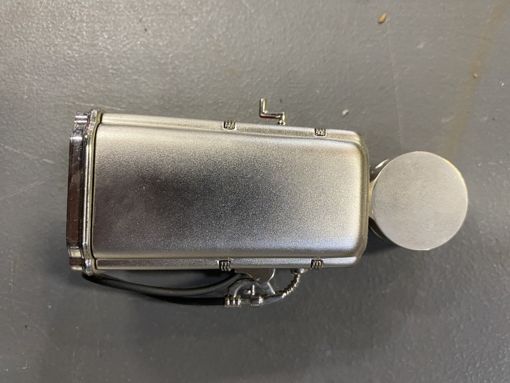 Timex Mini-clock Gas Pump Red Silver Shelf Clock