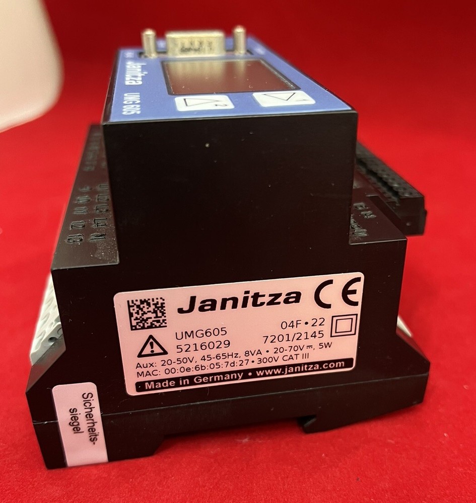 Janitza UMG 605 230V Mains / Voltage Quality / Power Analyzer