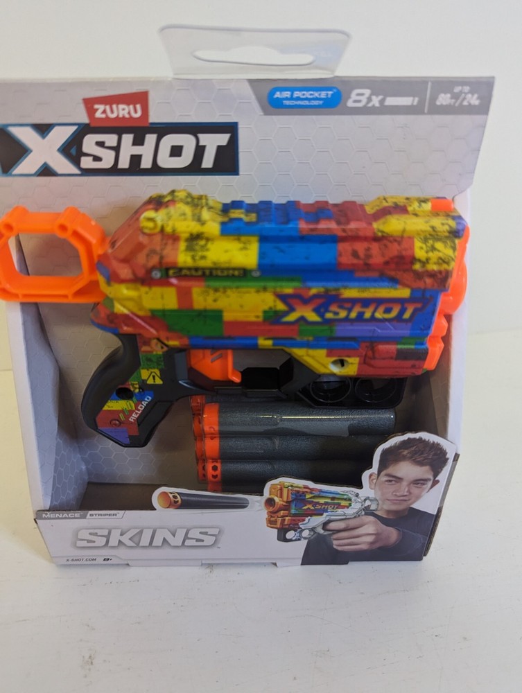 X-Shot SKINS Caution Blaster NIB