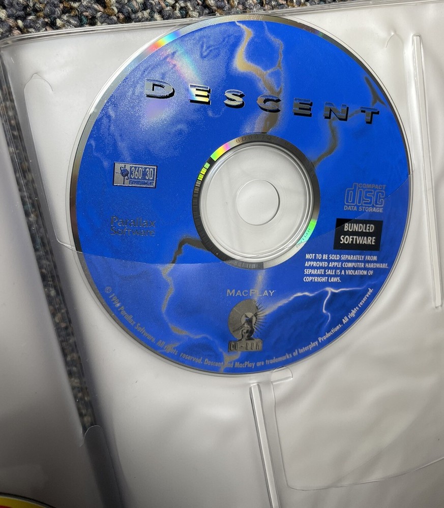 Vintage Macintosh 1994 CD-ROM Compact Discs Folder with 5 Discs