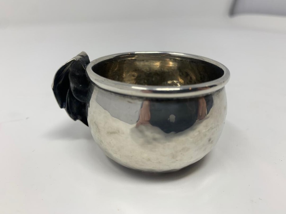 Tiny Sterling Cup, Interesting Handle, Edward San Giovanni